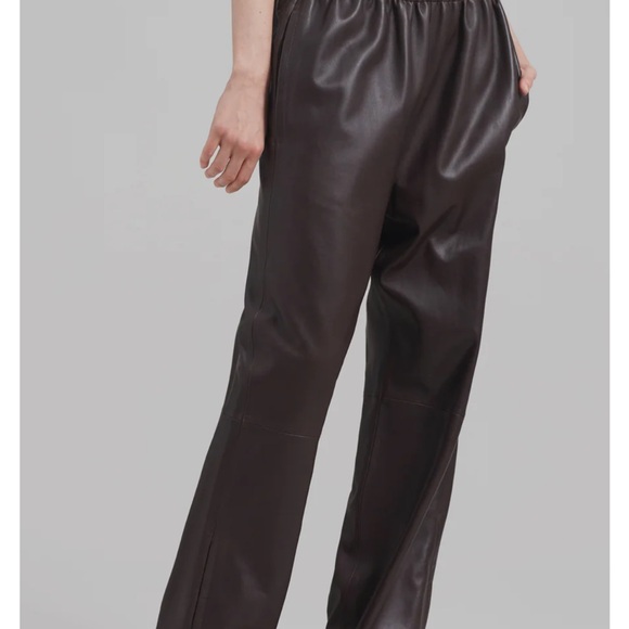 The Frankie Shop Kevin Leather Pants, Brown, NWT, Medium - Picture 4 of 16